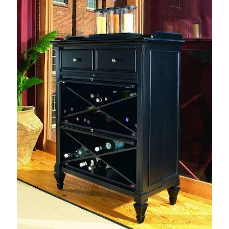 Bar with Wine Storage and Pull Out Tray